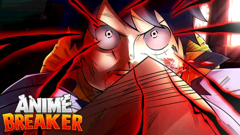 Official Roblox store thumbnail 1 of 6 for the game, showing an anime-style fighter